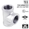 B & K STZ Industries 3/4 in. FIP each X 3/4 in. D FIP 3/4 in. D FIP Galvanized Malleable Iron Tee 313UPT-34 - alternate 3